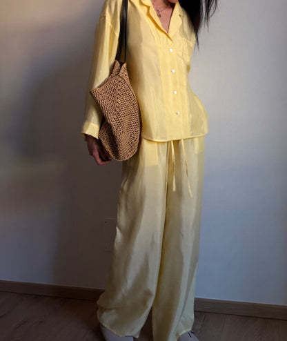 Yellow tencel-cupro suit