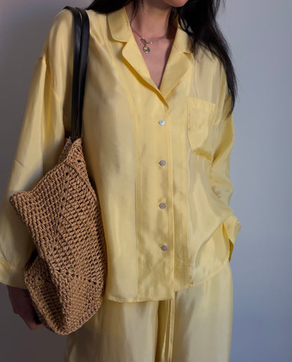 Yellow tencel-cupro suit