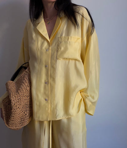 Yellow tencel-cupro suit