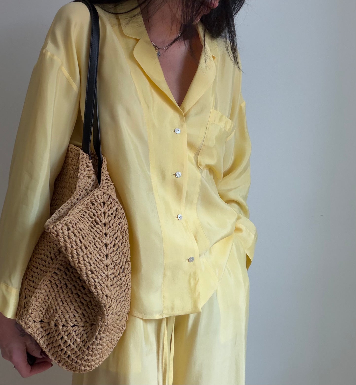 Yellow tencel-cupro suit
