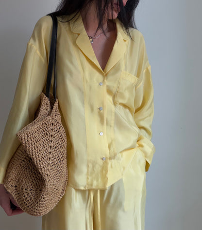Yellow tencel-cupro suit
