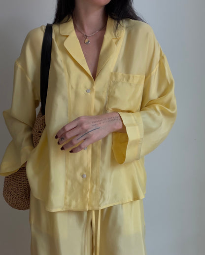Yellow tencel-cupro suit