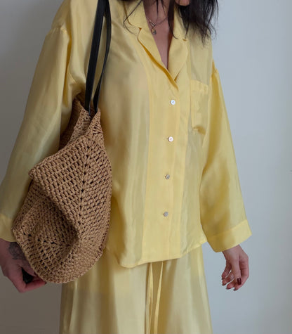 Yellow tencel-cupro suit