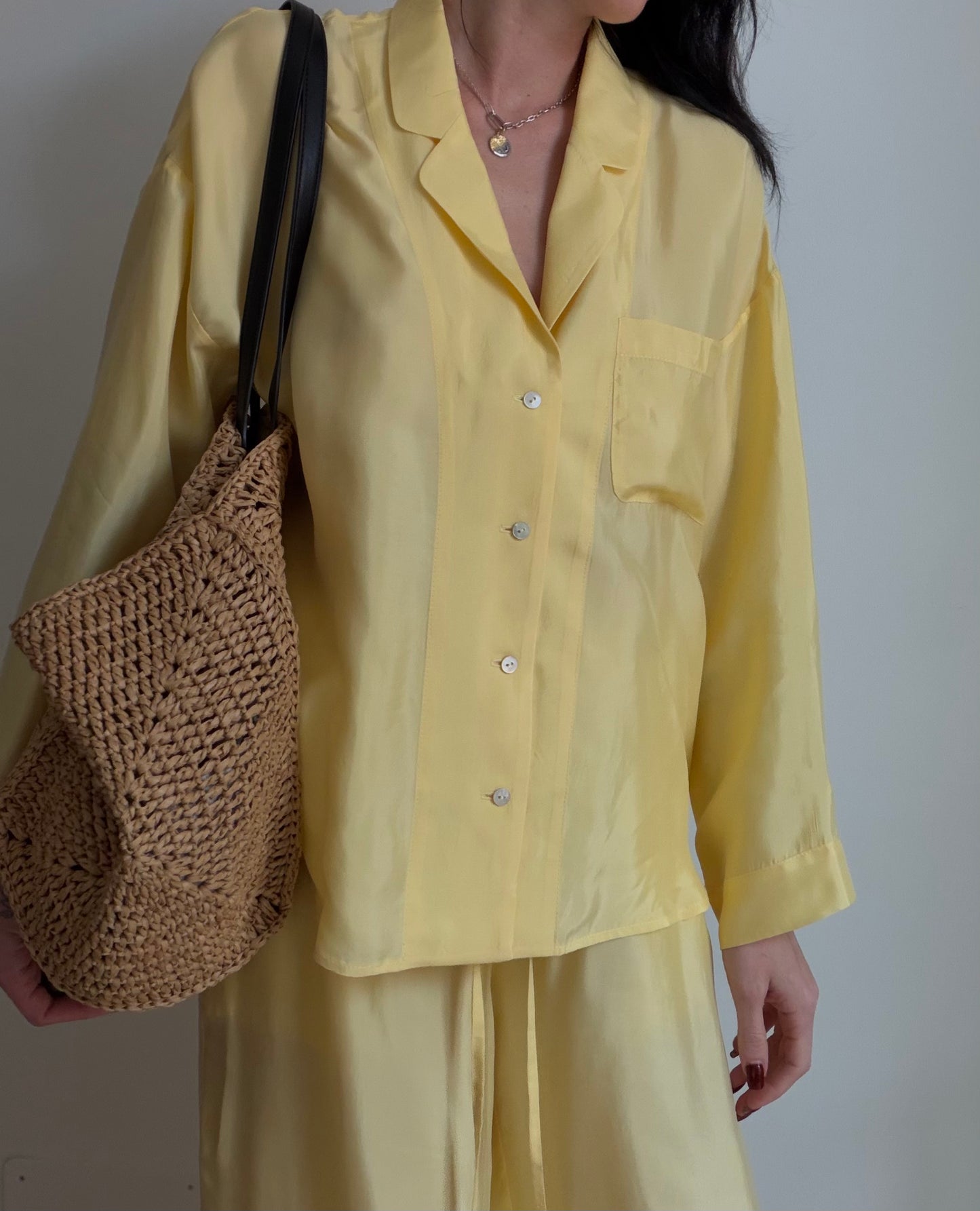 Yellow tencel-cupro suit