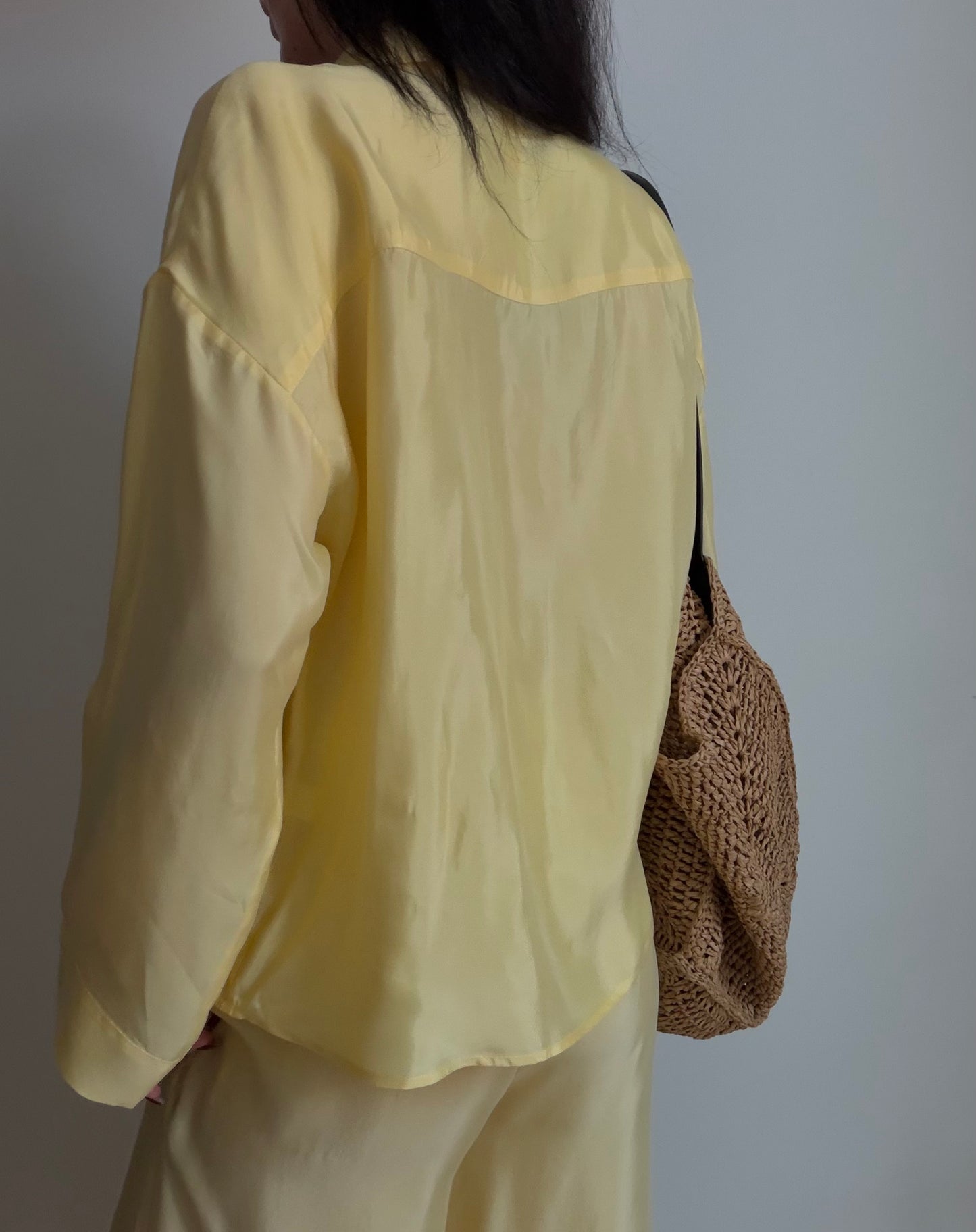 Yellow tencel-cupro suit