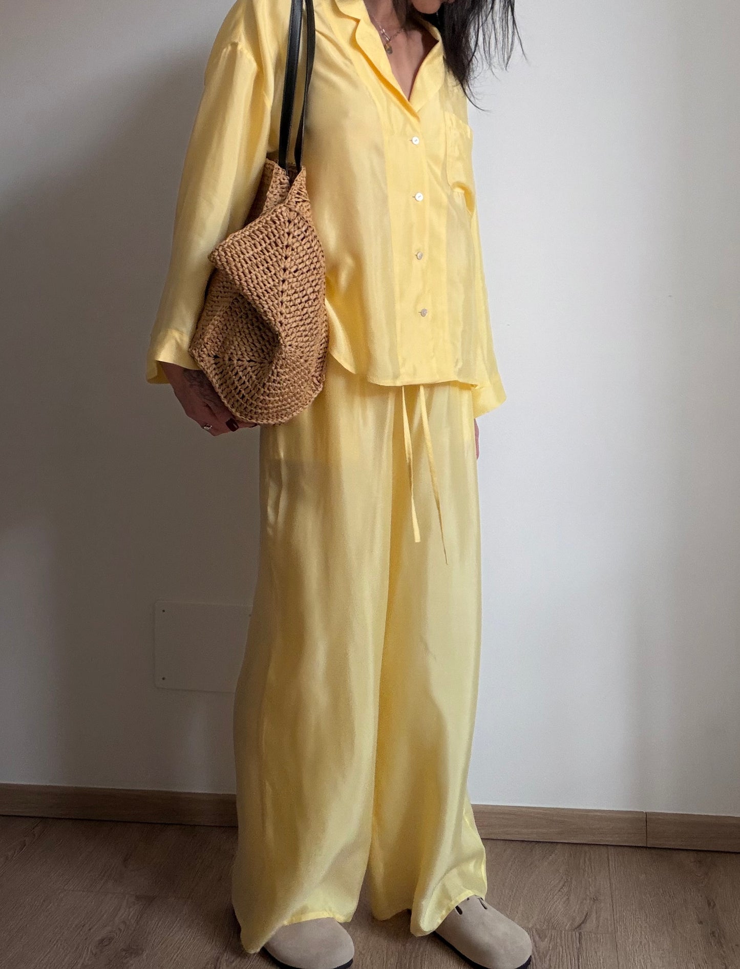 Yellow tencel-cupro suit