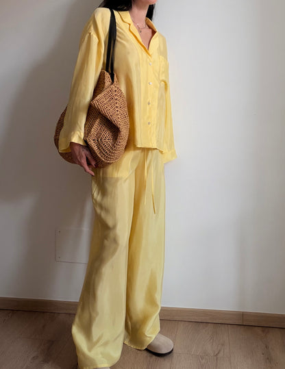 Yellow tencel-cupro suit