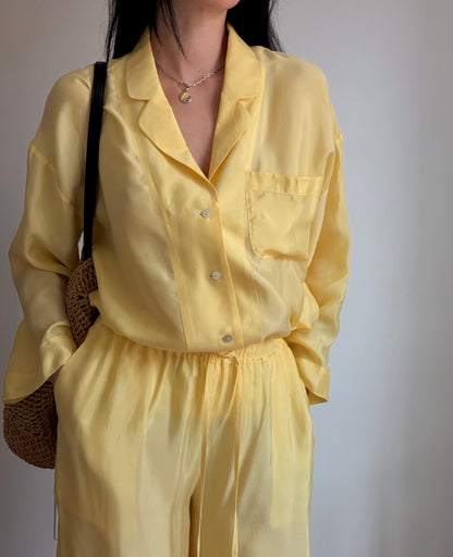 Yellow tencel-cupro suit