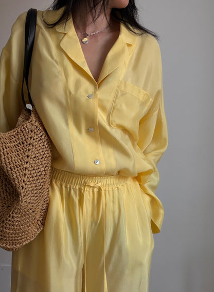 Yellow tencel-cupro suit