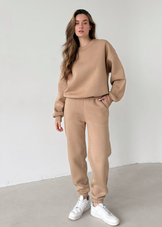 Cappuccino fleece jogger pants