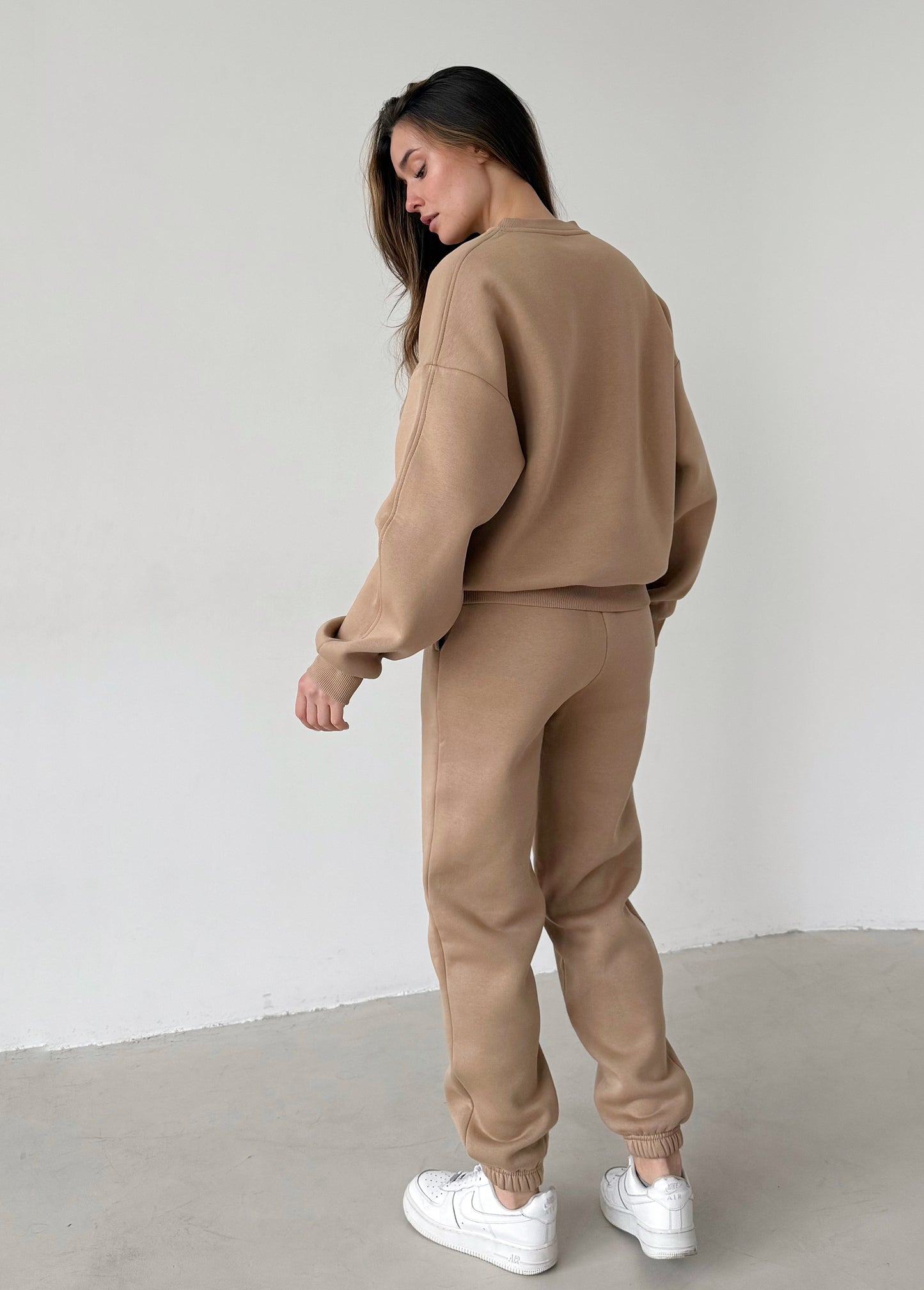 Cappuccino fleece jogger pants