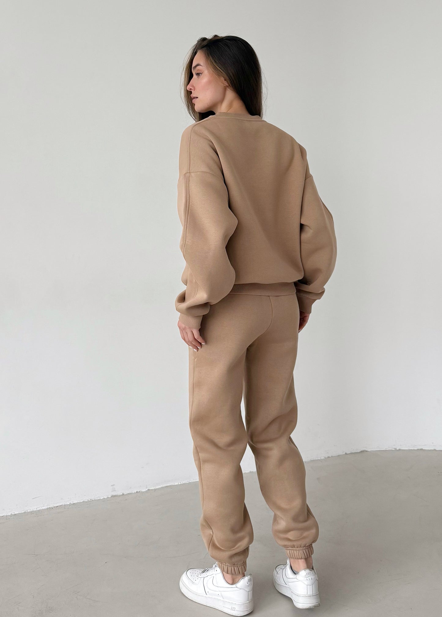 Cappuccino fleece jogger pants