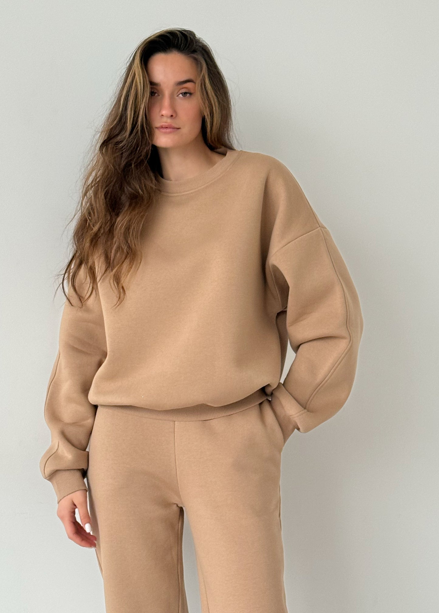 Cappuccino fleece jogger pants