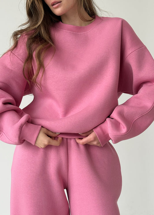 Berry fleece sweatshirt