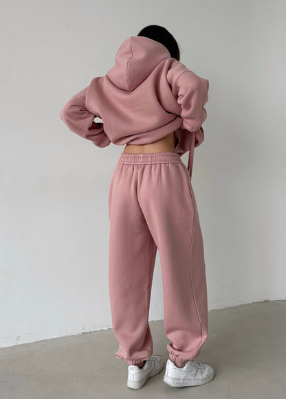 Pink fleece joggers
