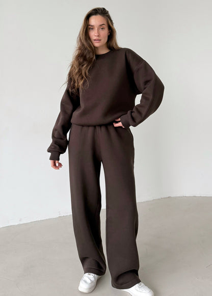 Chocolate fleece sweatshirt