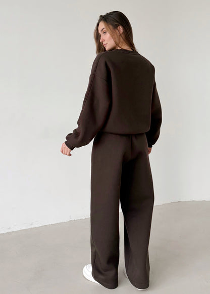 Chocolate fleece sweatshirt