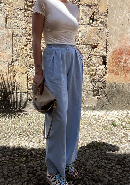 Blue cotton trousers