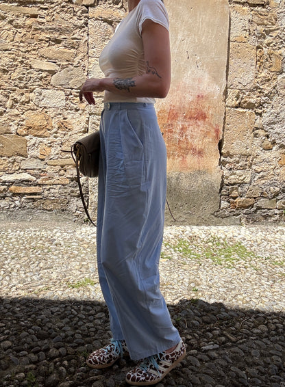 Blue cotton trousers