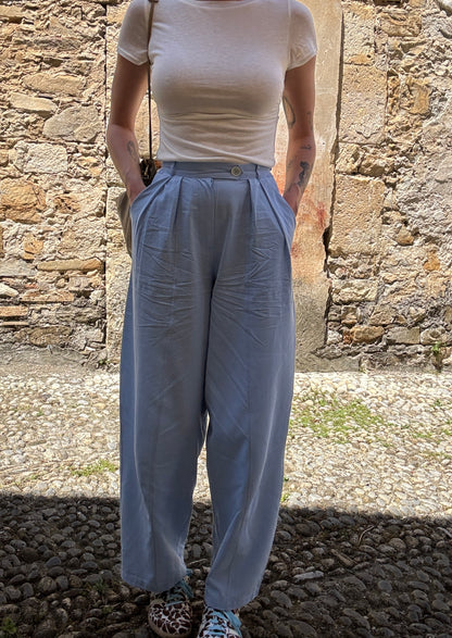 Blue cotton trousers