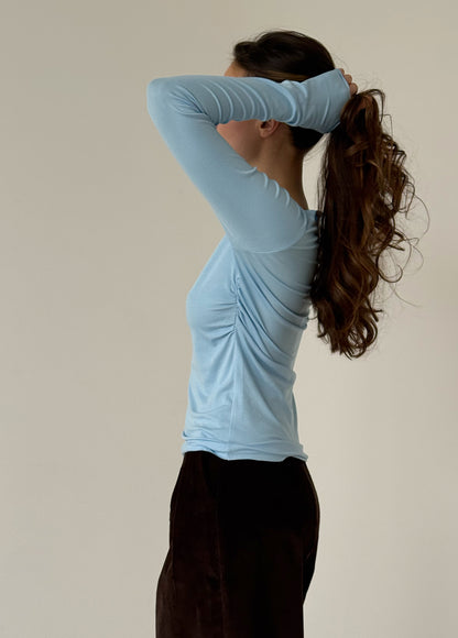 Blue viscose longsleeve