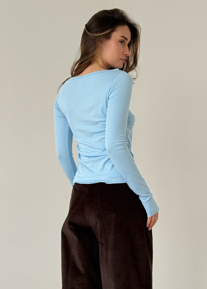 Blue viscose longsleeve