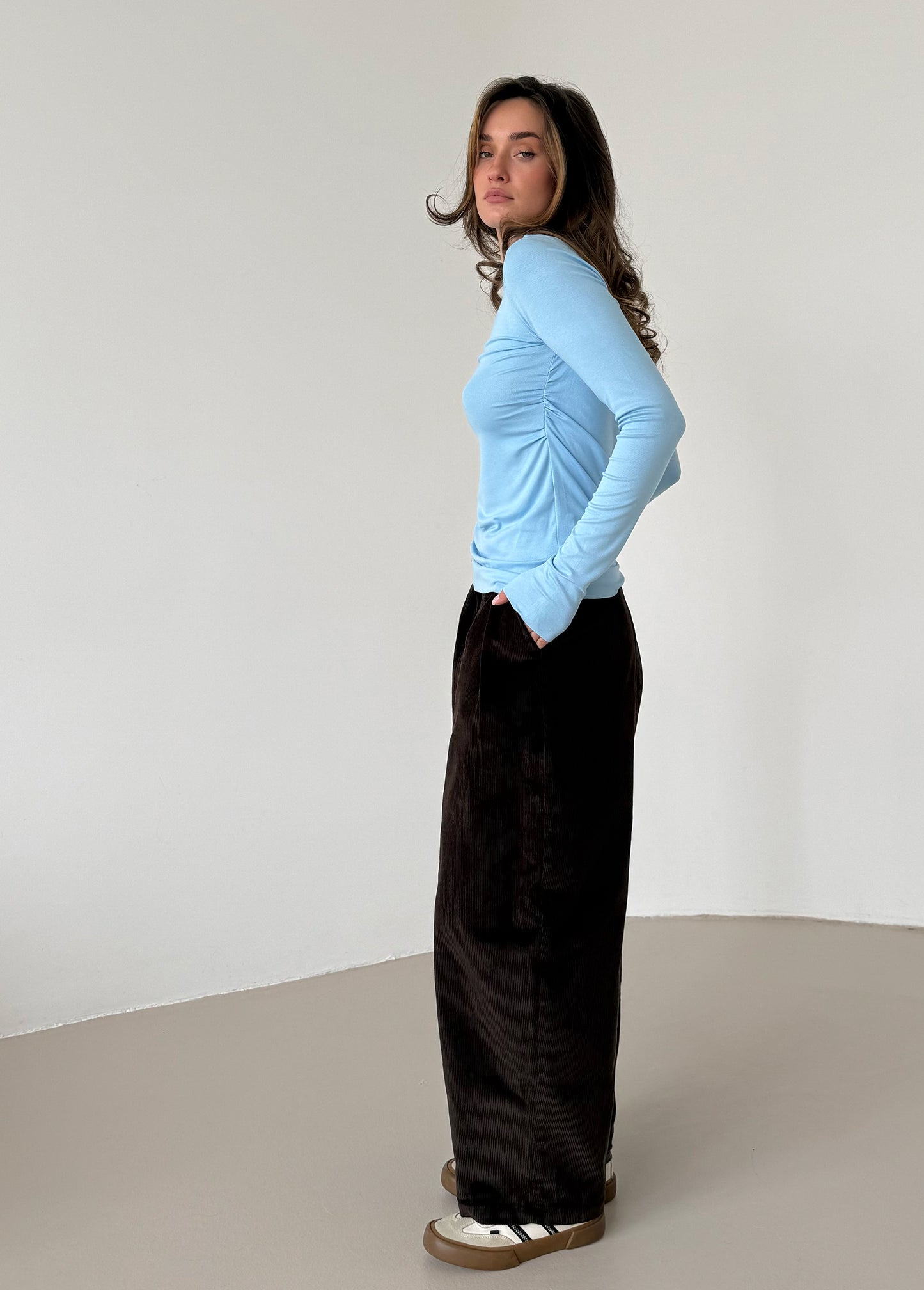 Blue viscose longsleeve