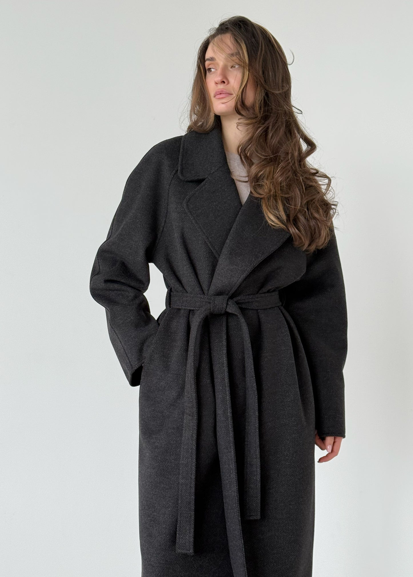 Anthracite wrap coat