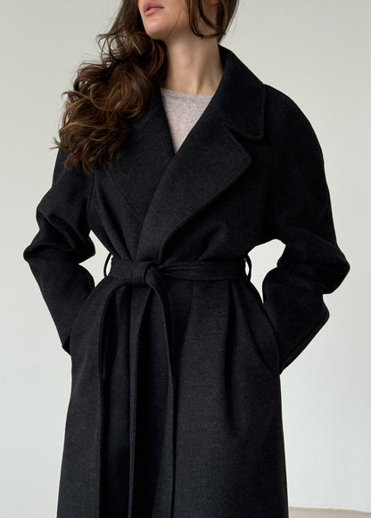 Anthracite wrap coat