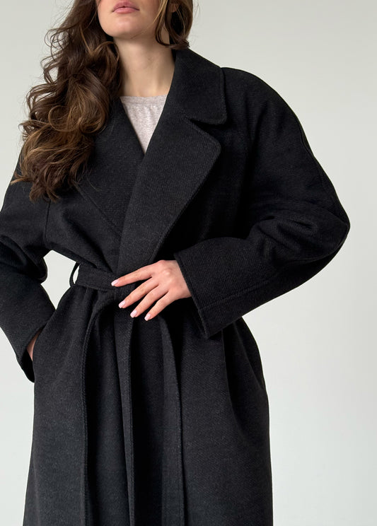 Anthracite wrap coat