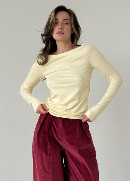 Lemon viscose longsleeve