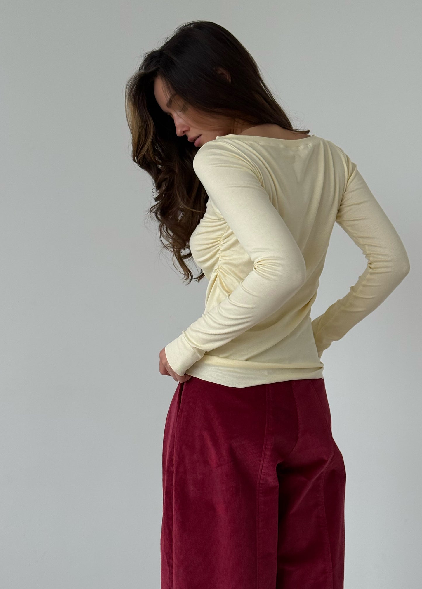 Lemon viscose longsleeve