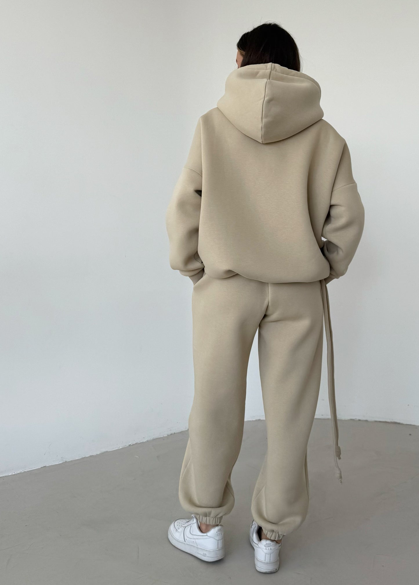 Light beige fleece joggers