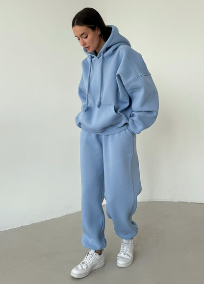 Blue fleece joggers