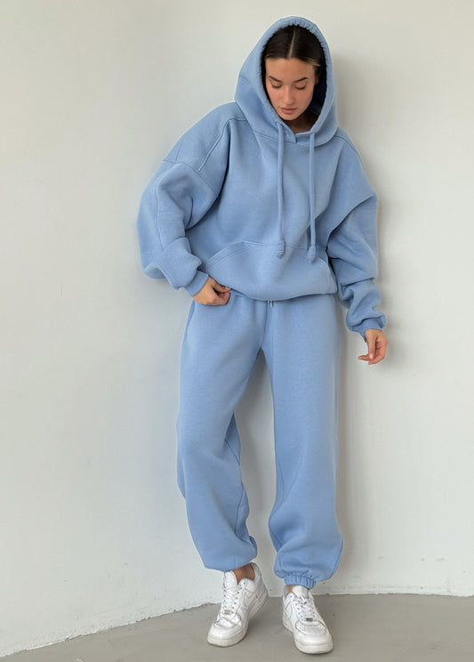 Blue fleece joggers