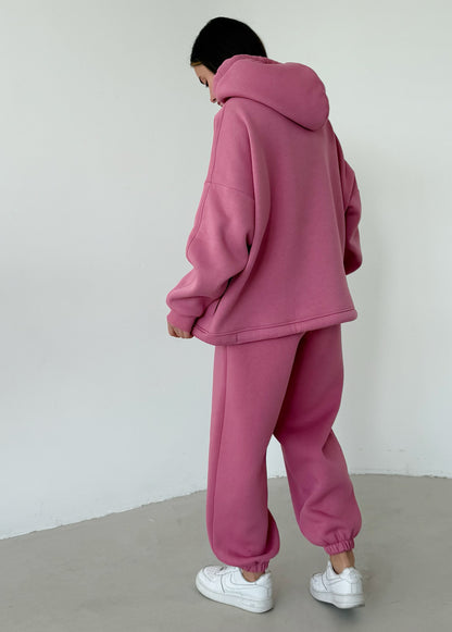 Berry basic fleece hoodie