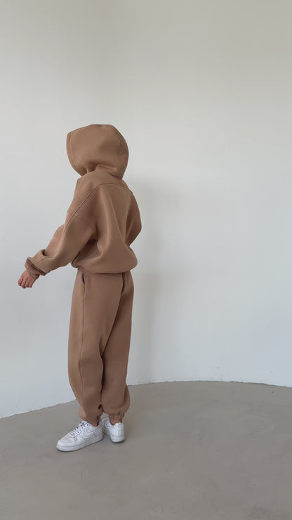 Cappuсcino fleece joggers