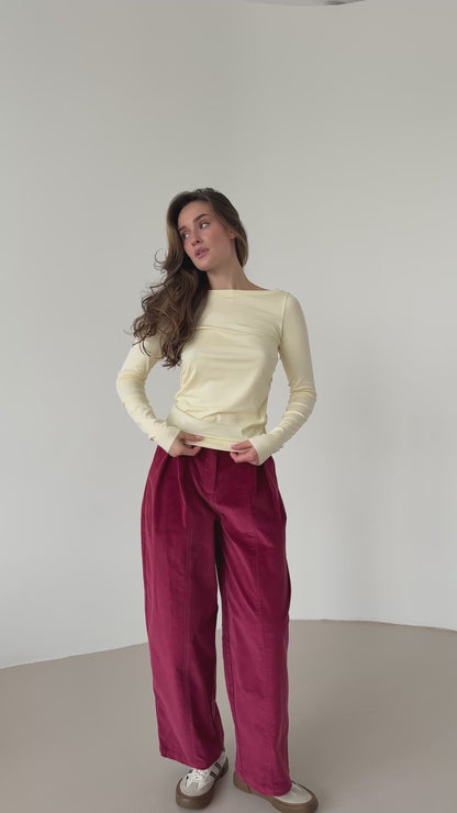 Lemon viscose longsleeve